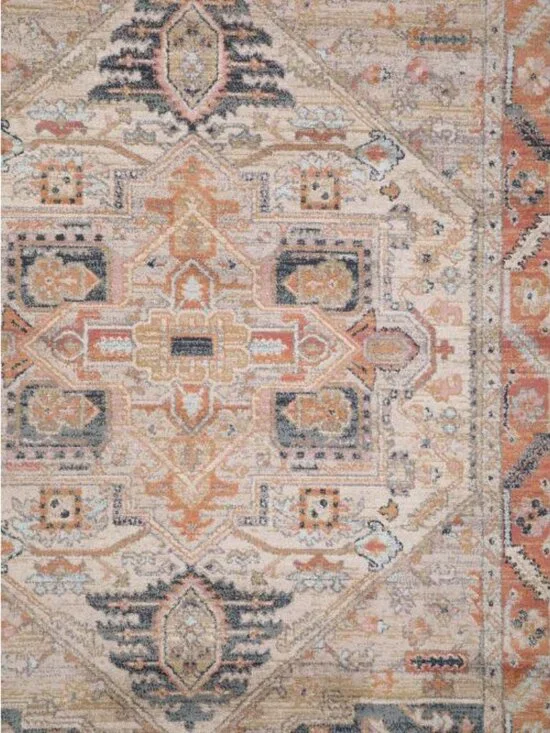 NEW LOLOI Jocelyn Made in Turkey 5x7 Area Rug Sand/Multi - Picture 2 of 3